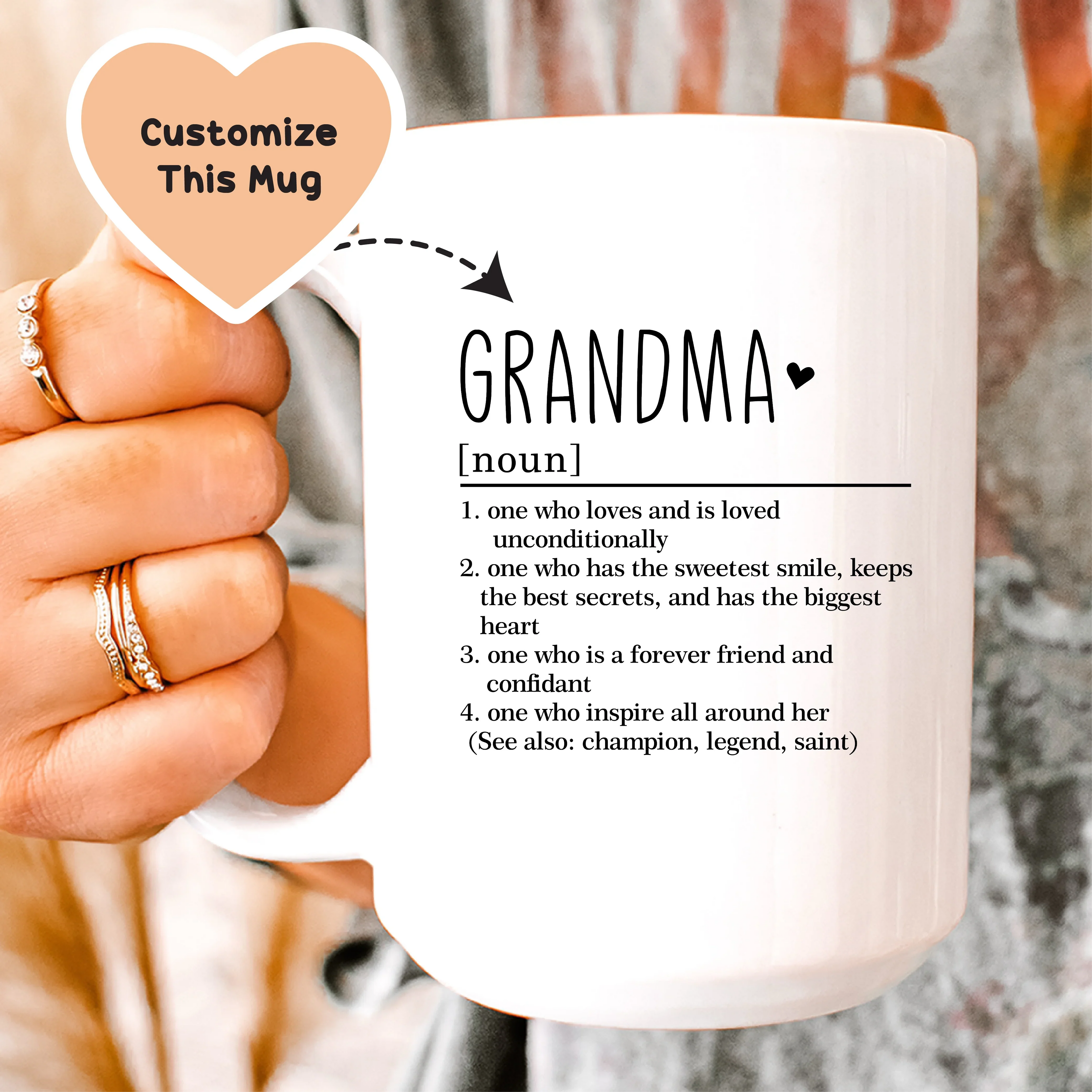 Grandma Custom Mug - WonderingCloth