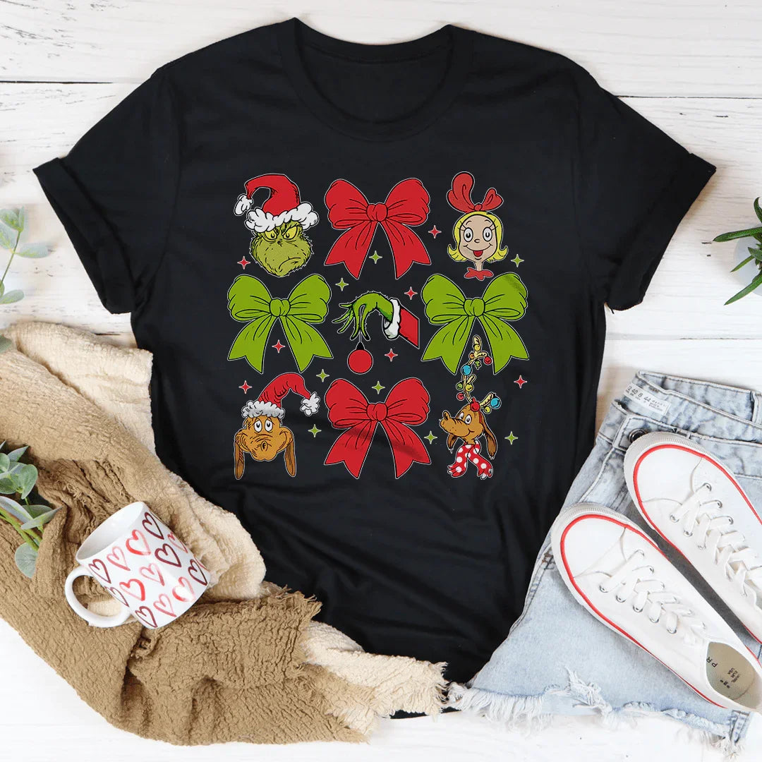 Grinmas Coquette Bow Tee - WonderingCloth
