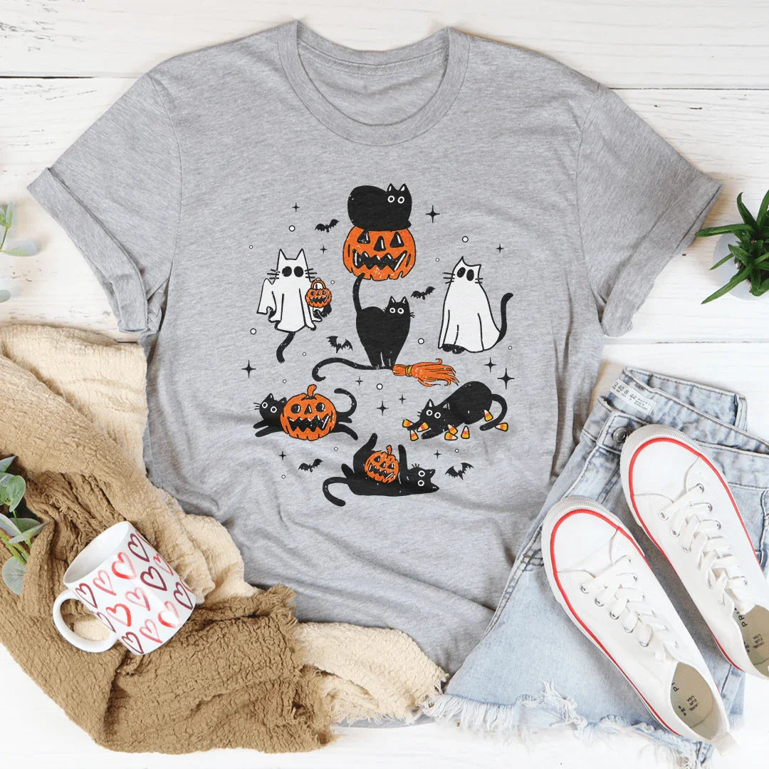 Halloween Cats Tee - WonderingCloth