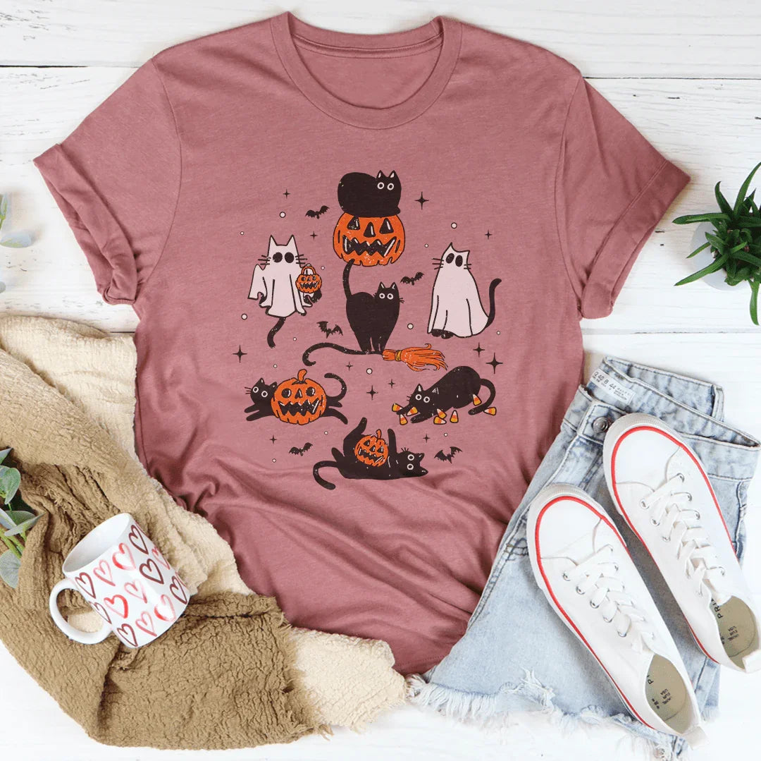 Halloween Cats Tee - WonderingCloth