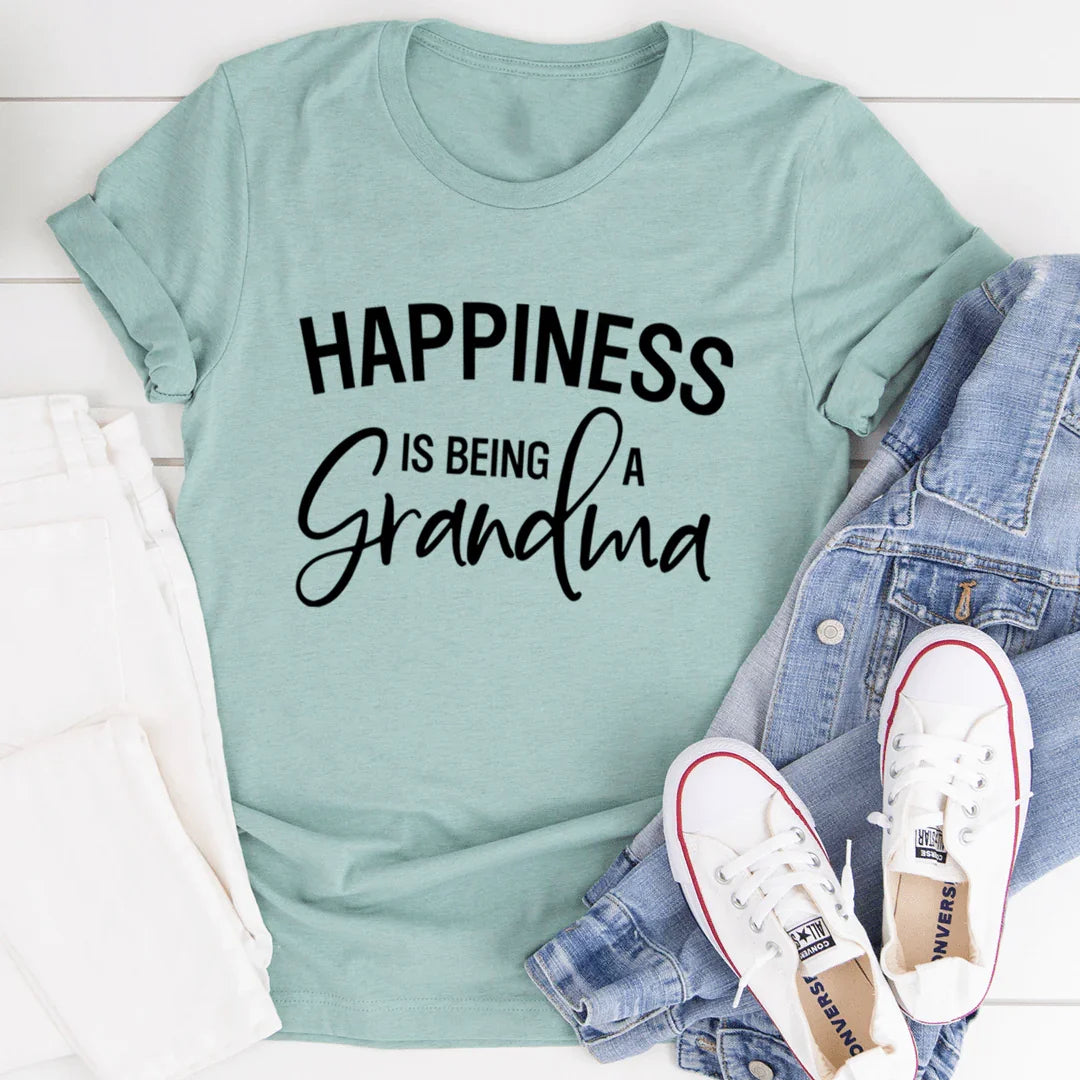 Happiness Is Being A Grandma Tee - WonderingCloth