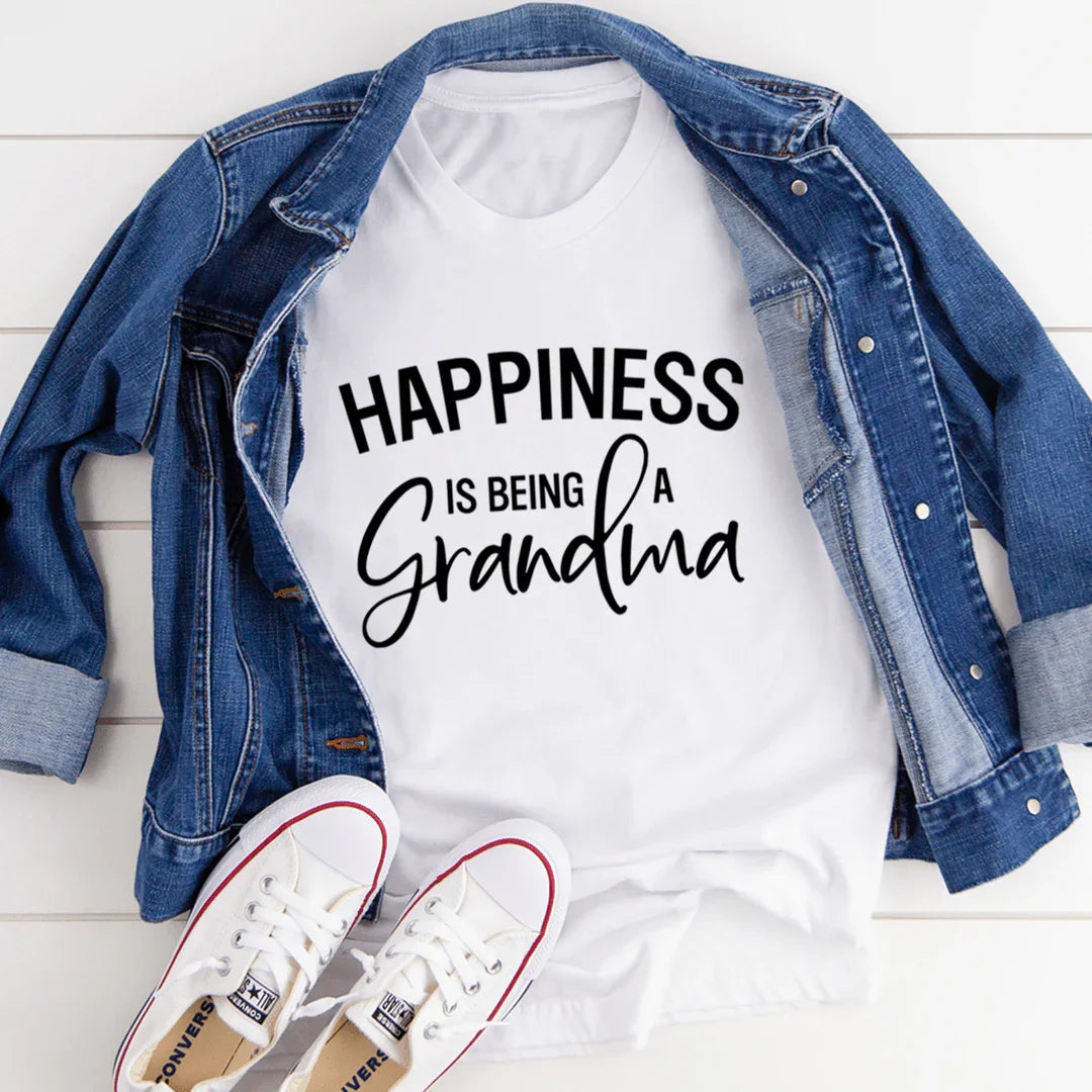 Happiness Is Being A Grandma Tee - WonderingCloth