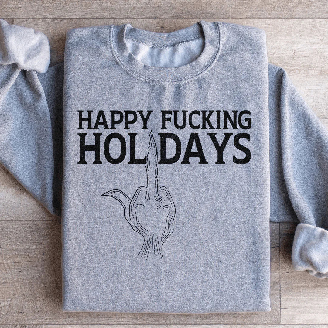 Happy Holidays Sweatshirt - WonderingCloth