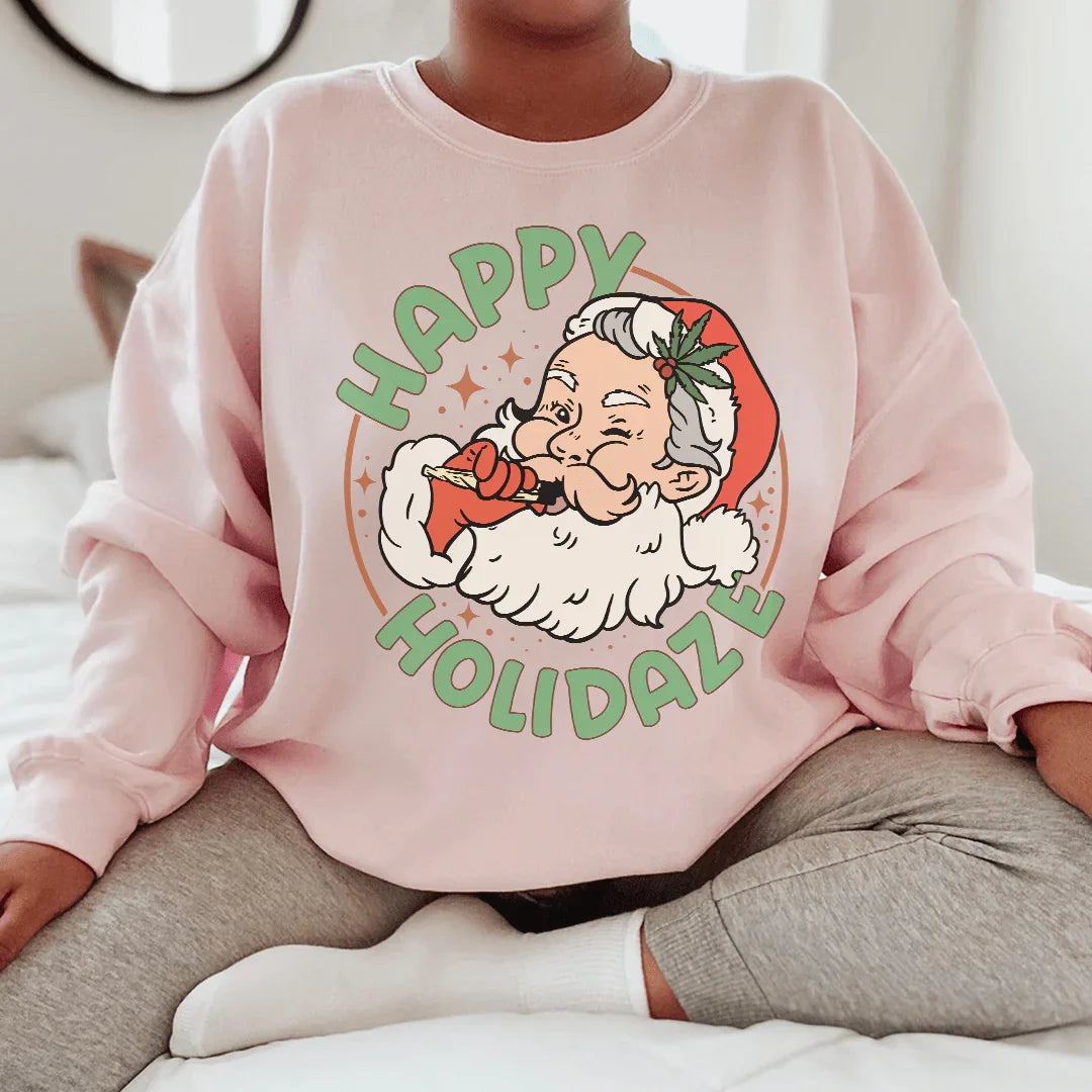 Happy Holidaze Sweatshirt - WonderingCloth