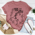 Here For The Boos Wine Tee - WonderingCloth