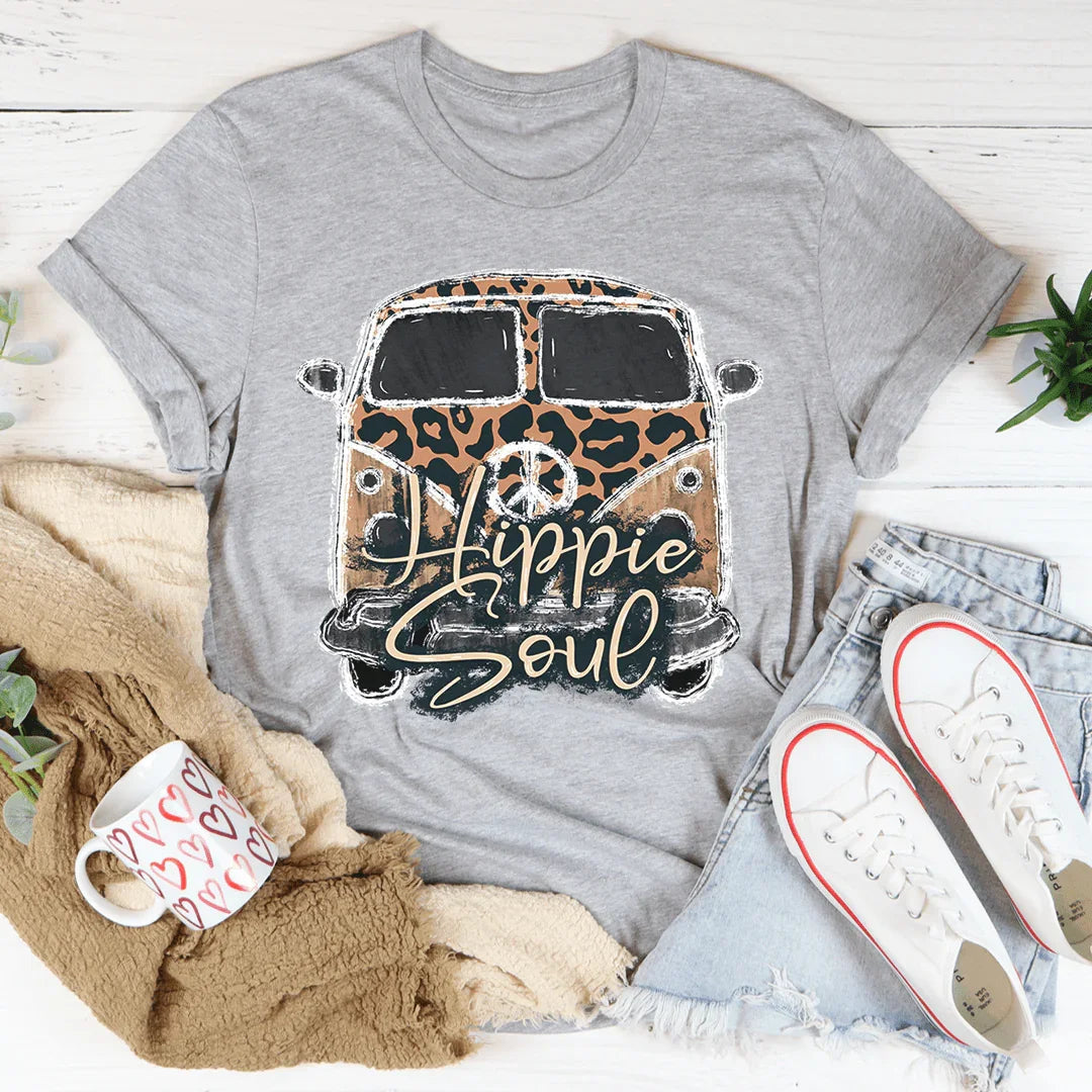 Hippie Soul Leopard Tee - WonderingCloth