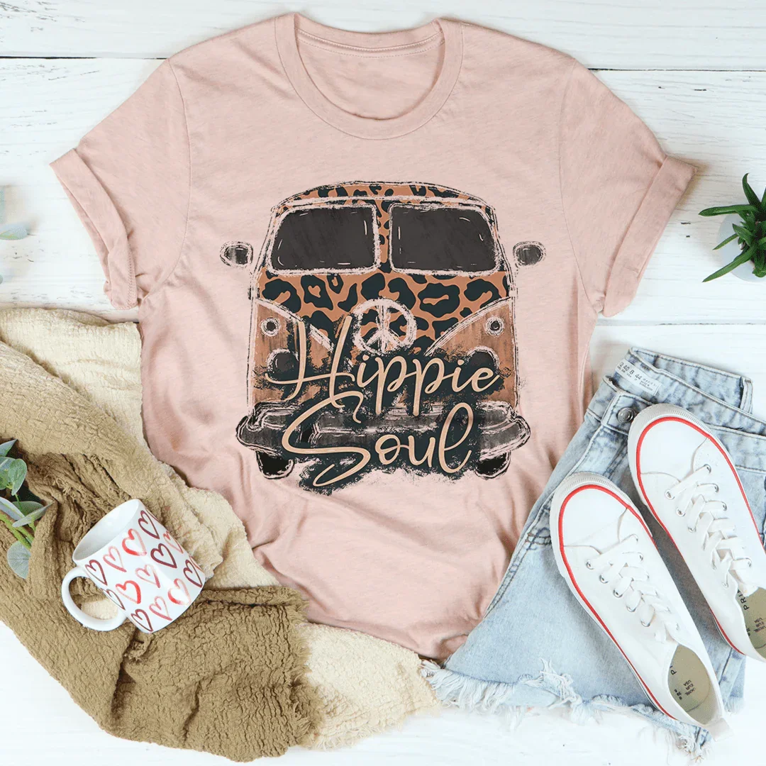 Hippie Soul Leopard Tee - WonderingCloth