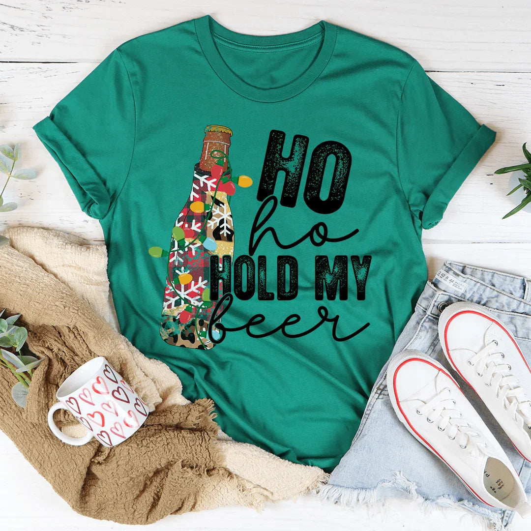 Ho Ho Hold My Beer Tee - WonderingCloth