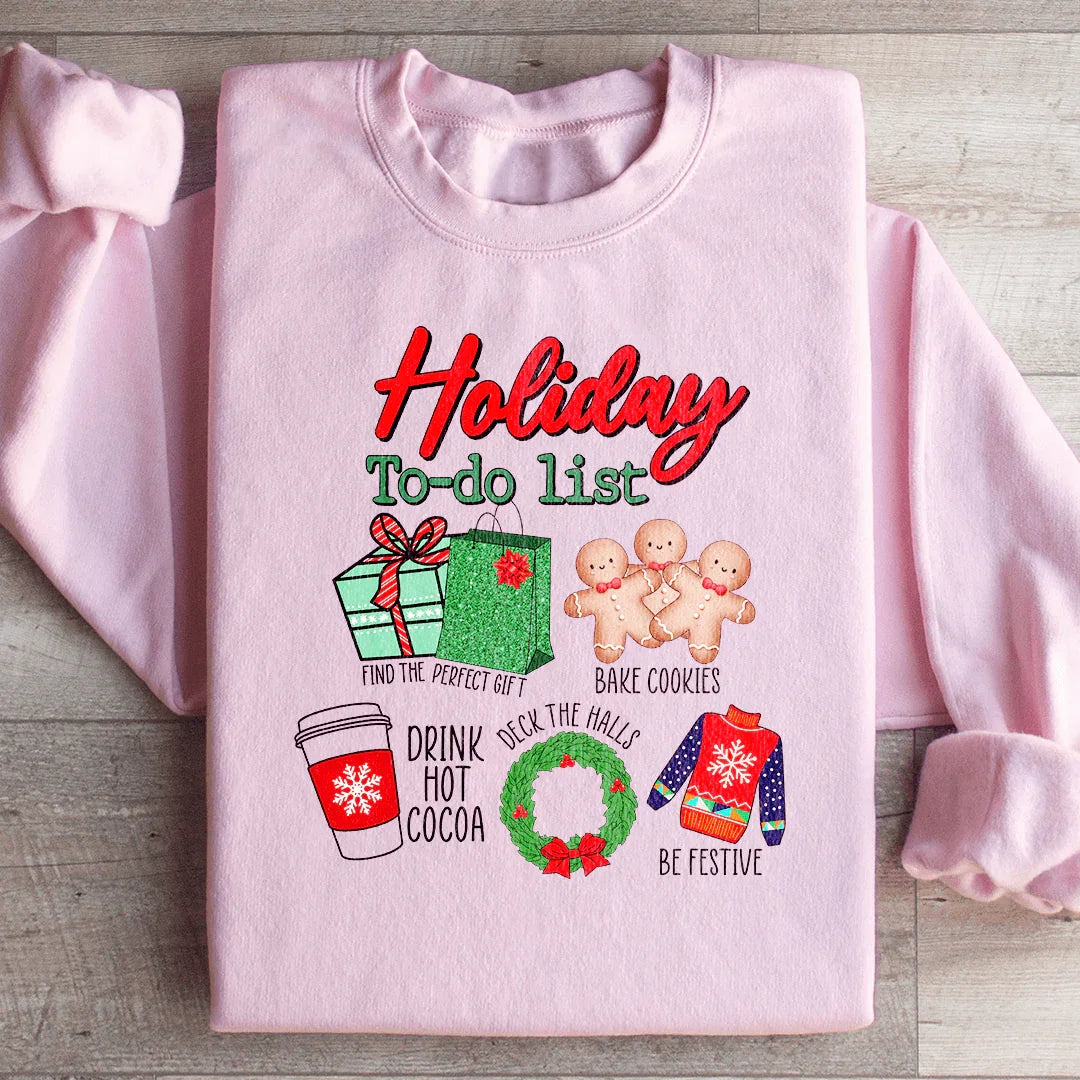 Holiday To Do List Sweatshirt - WonderingCloth