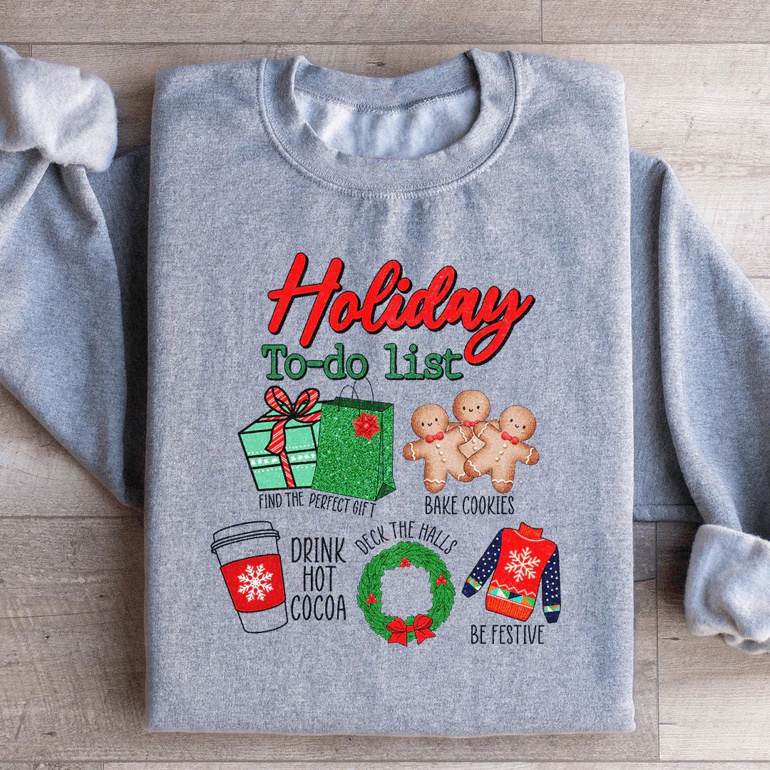 Holiday To Do List Sweatshirt - WonderingCloth