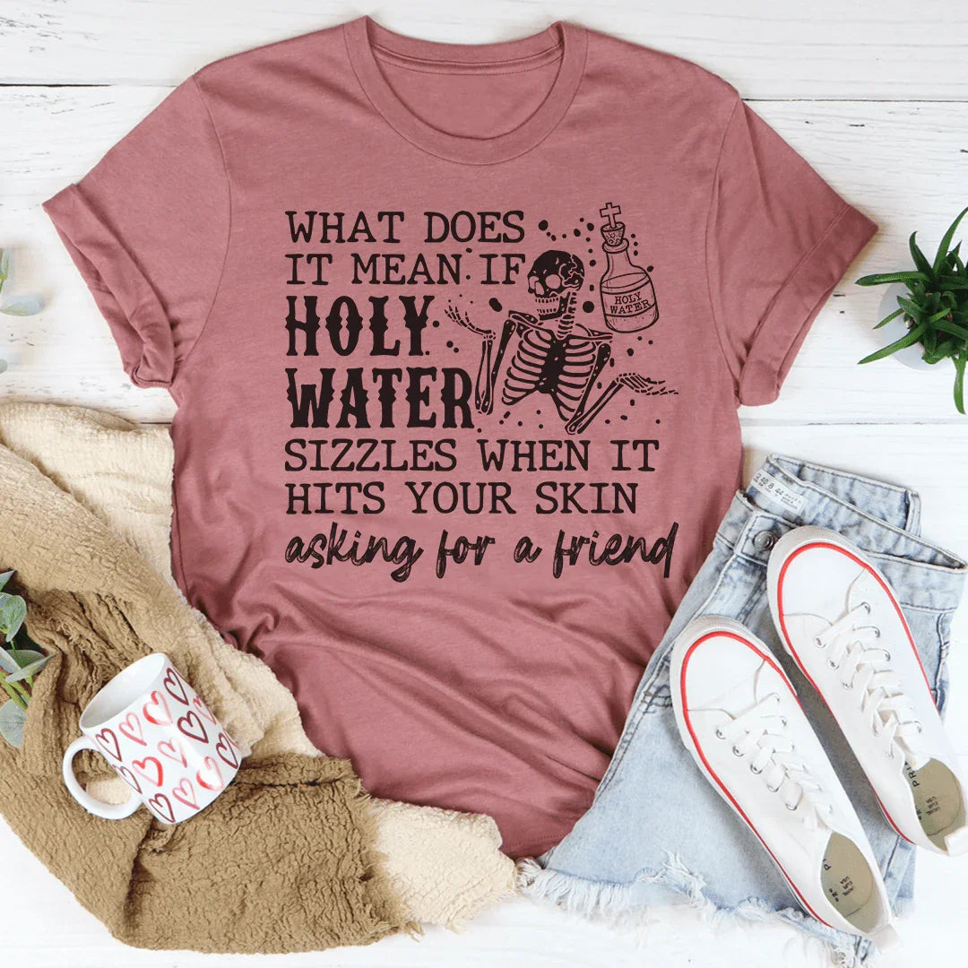 Holy Water Skull Tee - WonderingCloth