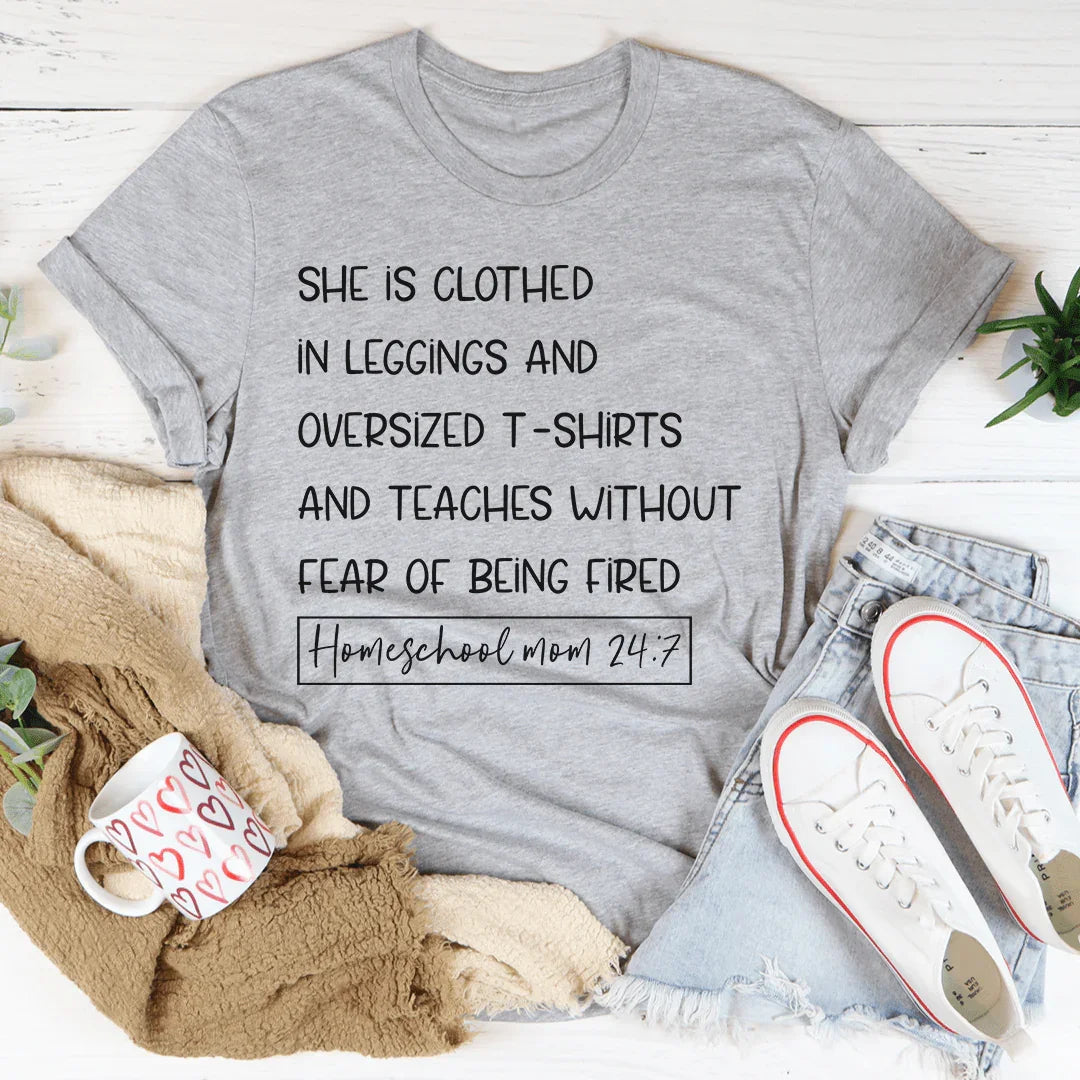 Homeschool Mom 24/7 Tee - WonderingCloth