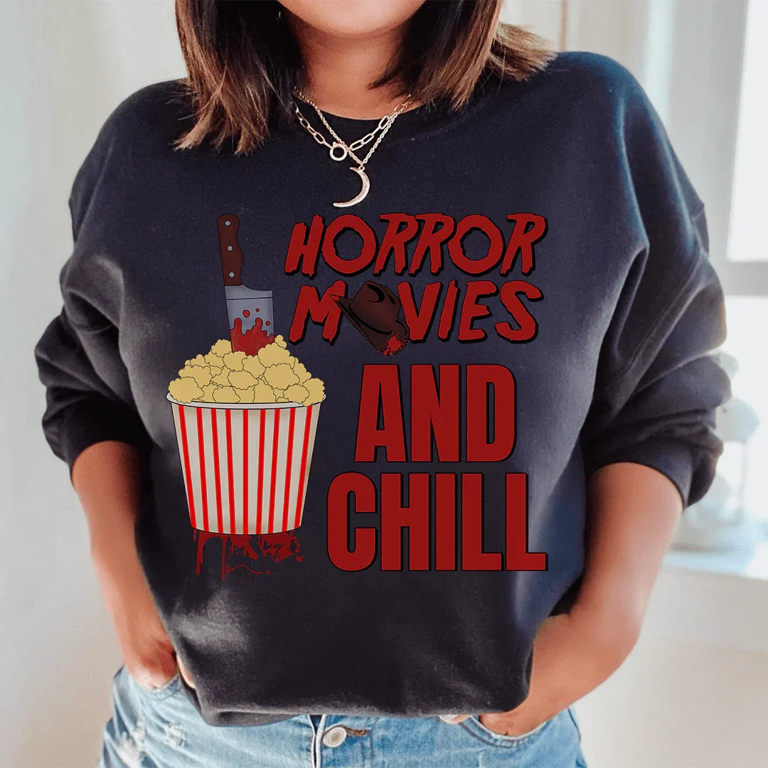 Horror Movies And Chill Sweatshirt - WonderingCloth