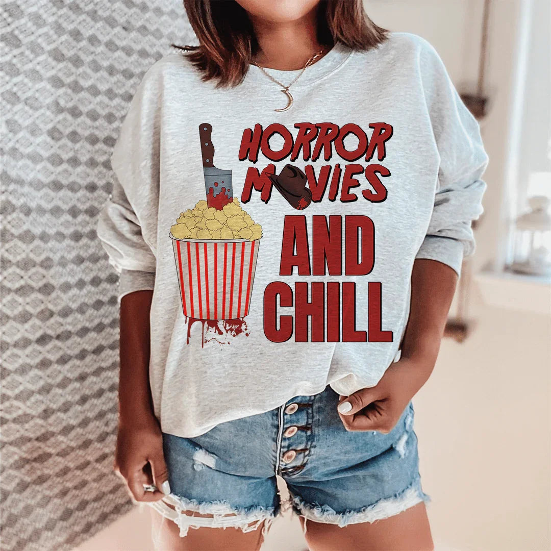 Horror Movies And Chill Sweatshirt - WonderingCloth