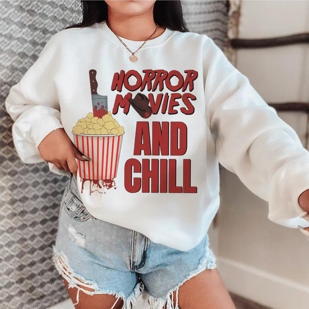 Horror Movies And Chill Sweatshirt - WonderingCloth