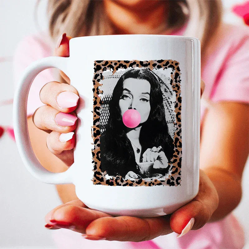 Horror Queen Bubble Gum Ceramic Mug 15 oz - WonderingCloth