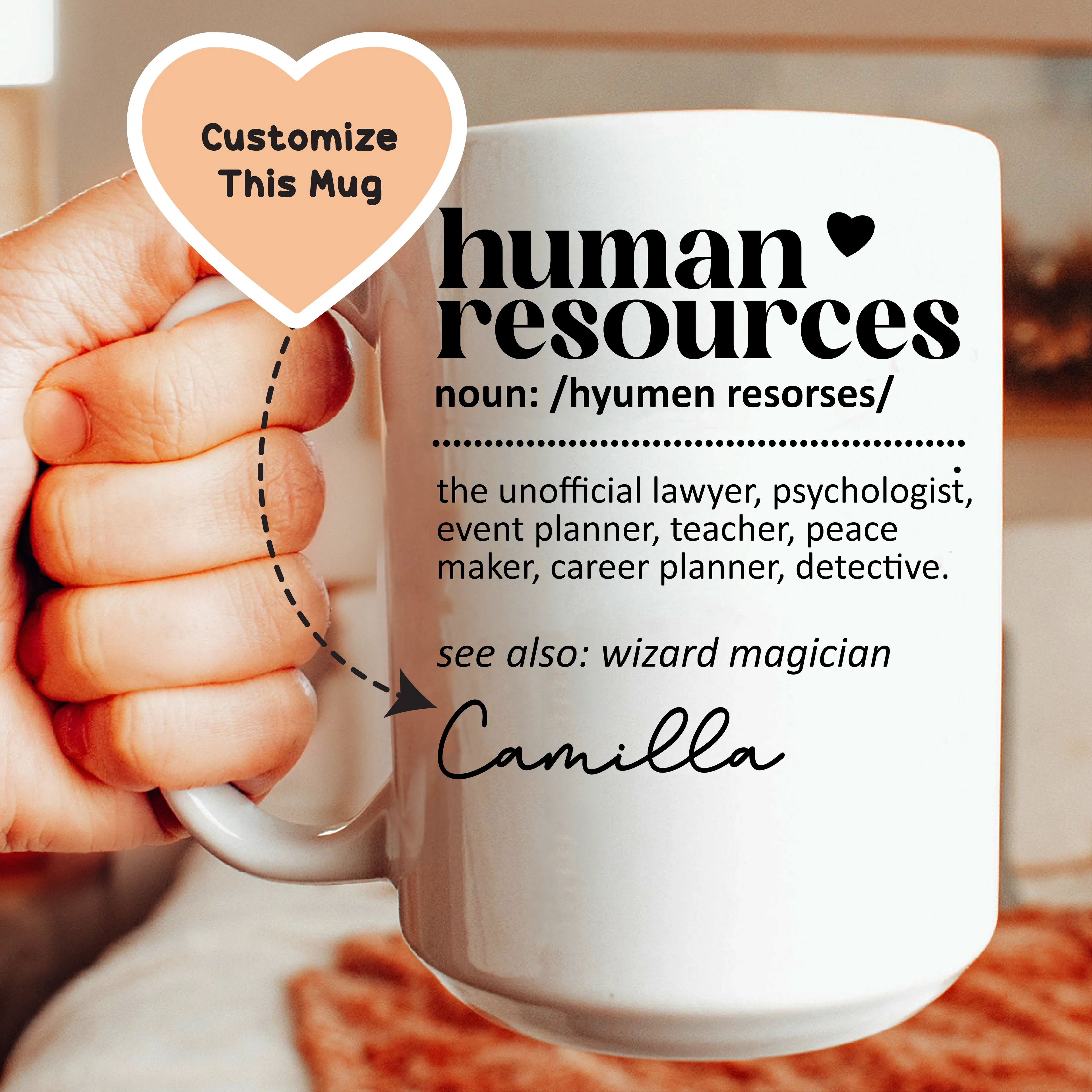 Human Resources Custom Mug - WonderingCloth