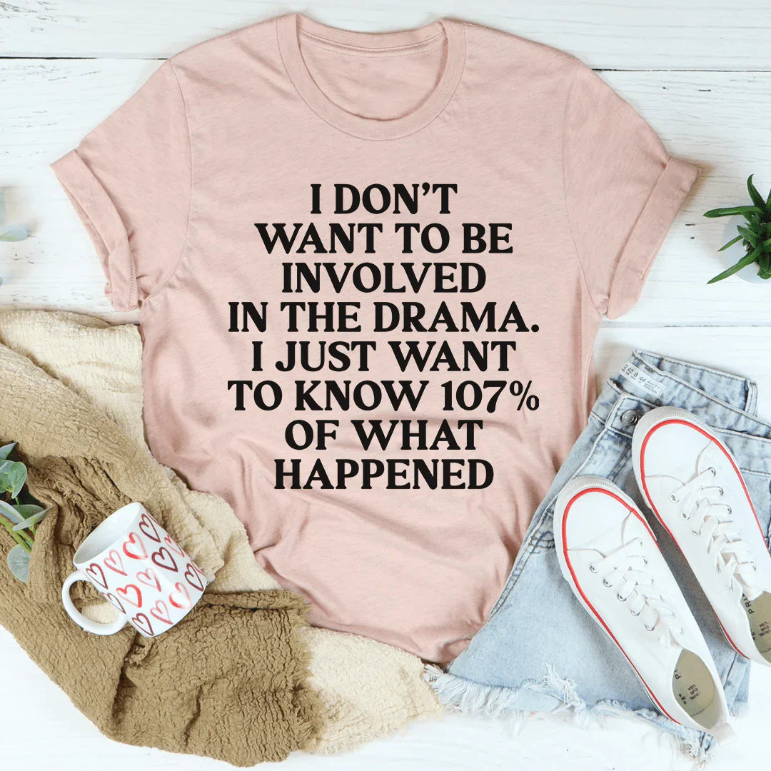 I Don't Want To Be Involved In The Drama Tee - WonderingCloth