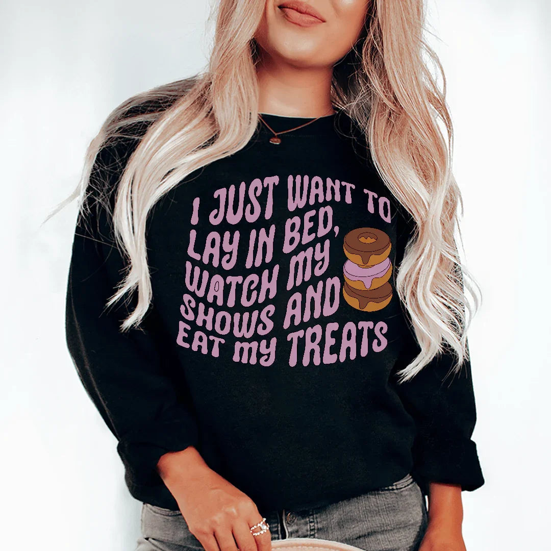 I Just Want To Lay In Bed Sweatshirt - WonderingCloth
