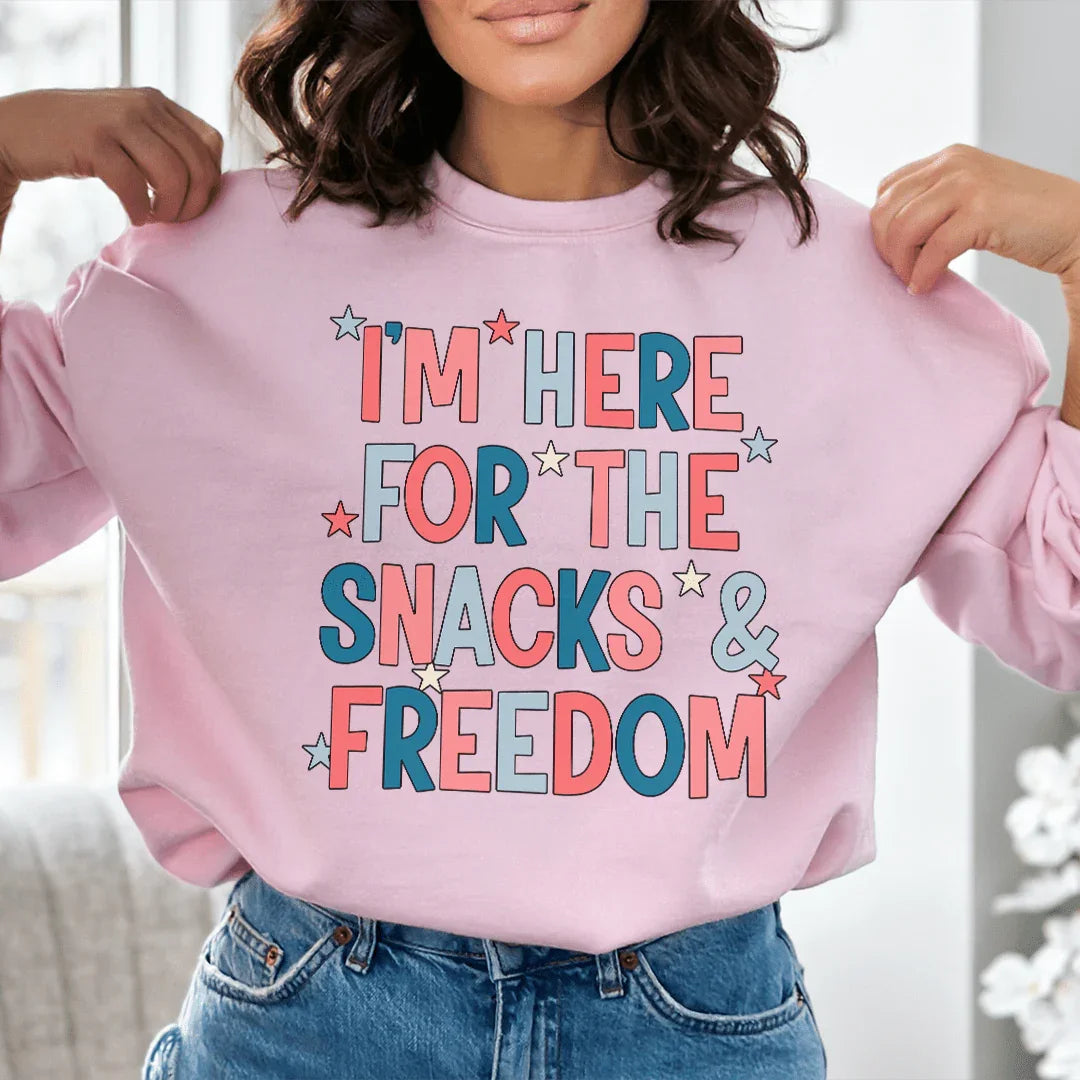 I'm Here For The Snacks And Freedom Tee - WonderingCloth