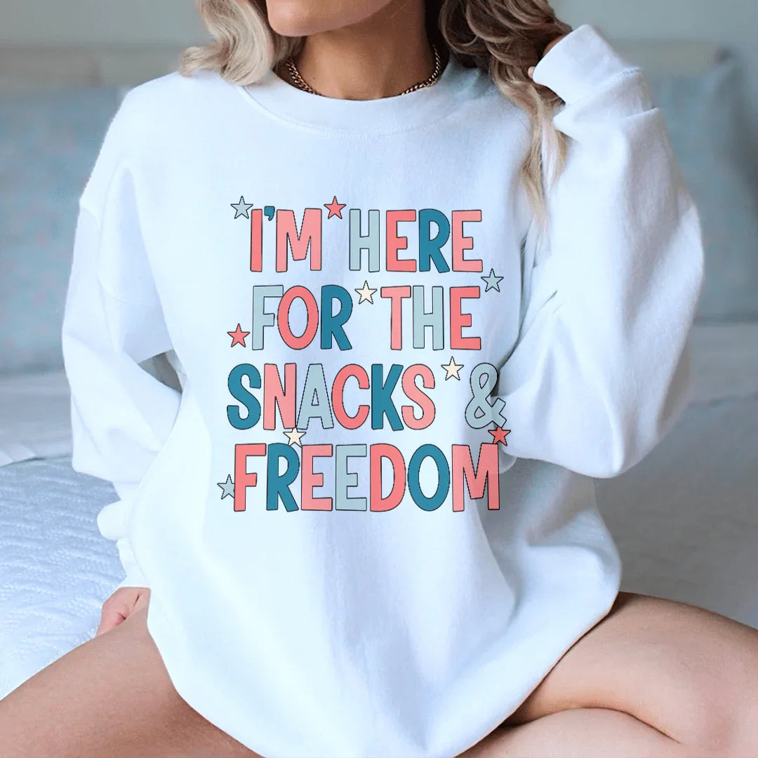 I'm Here For The Snacks And Freedom Tee - WonderingCloth