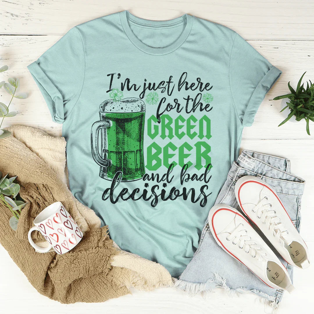 I'm Just Here For The Green Beer Tee - WonderingCloth