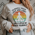 I'm Mostly Peace Love And Light Tee - WonderingCloth