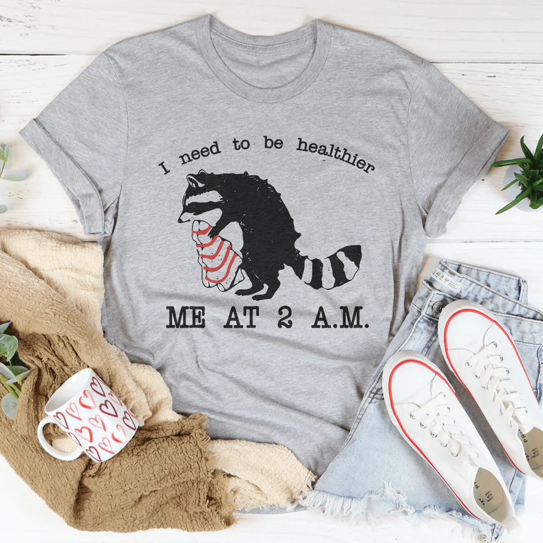 I Need To Be Healthier Me At 2 A.M. Little Debbie Christmas Tee - WonderingCloth