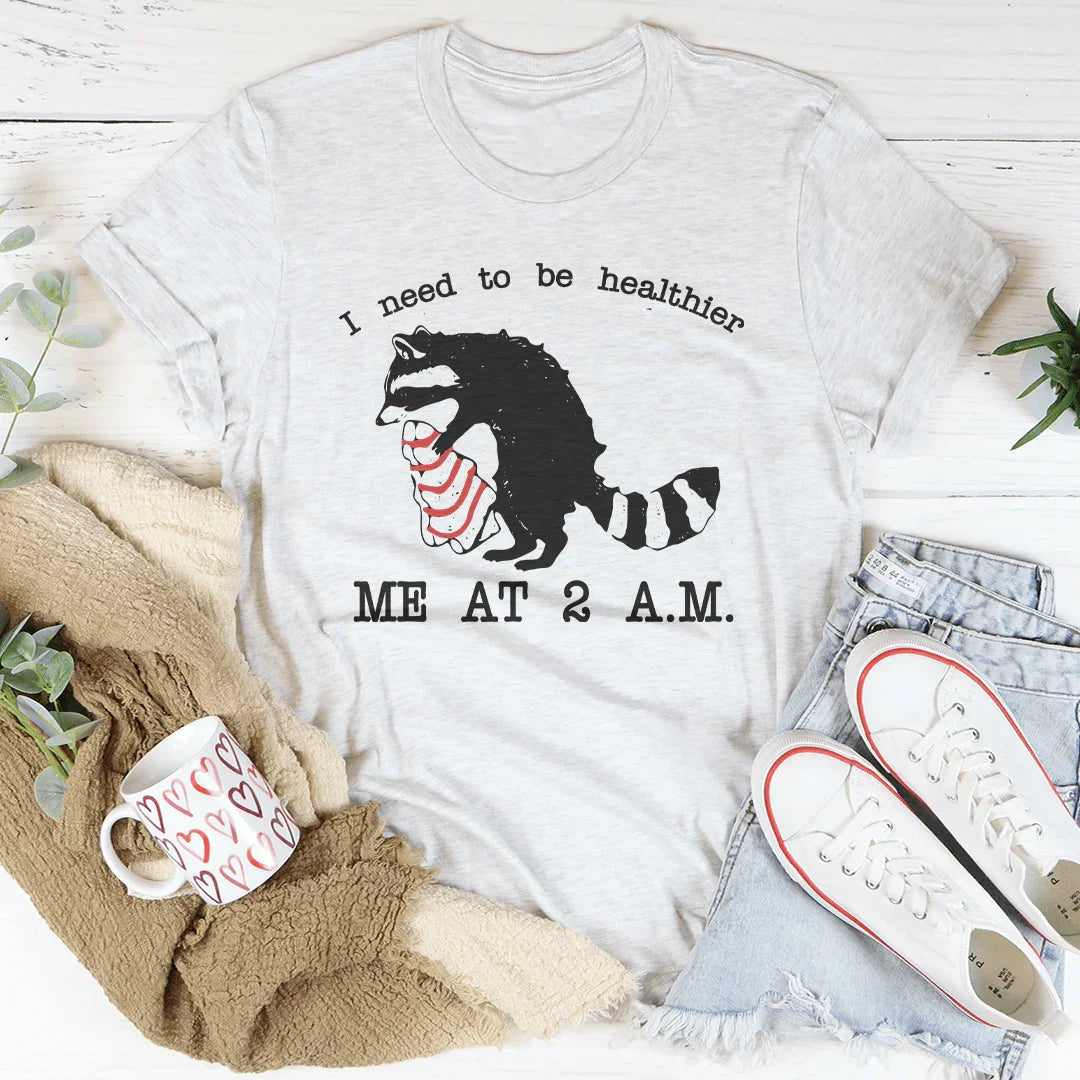 I Need To Be Healthier Me At 2 A.M. Little Debbie Christmas Tee - WonderingCloth