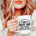 I Run A Pirate Ship Ceramic Mug 15 oz - WonderingCloth