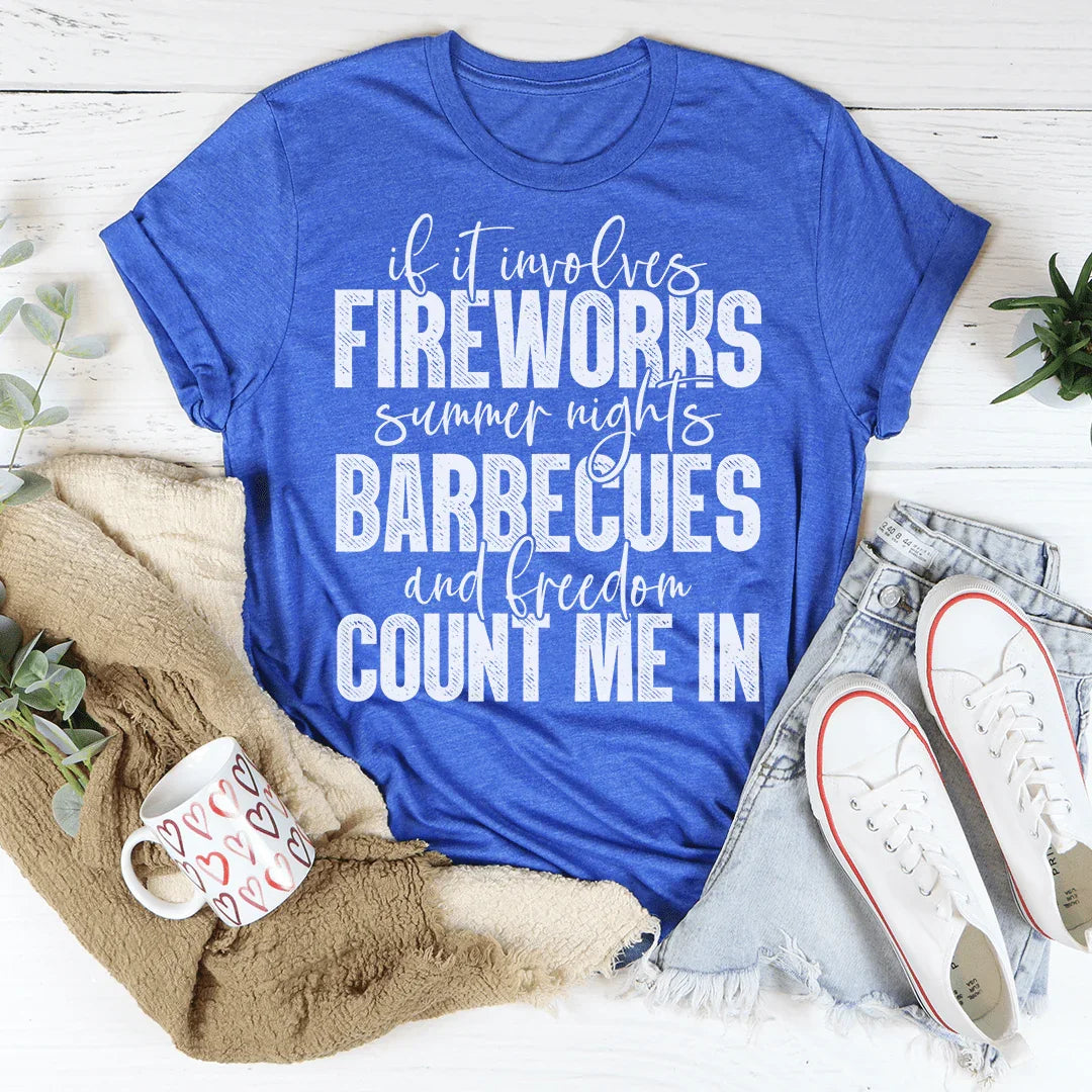 Fireworks Summer Nights BBQs & Freedom Tee - WonderingCloth