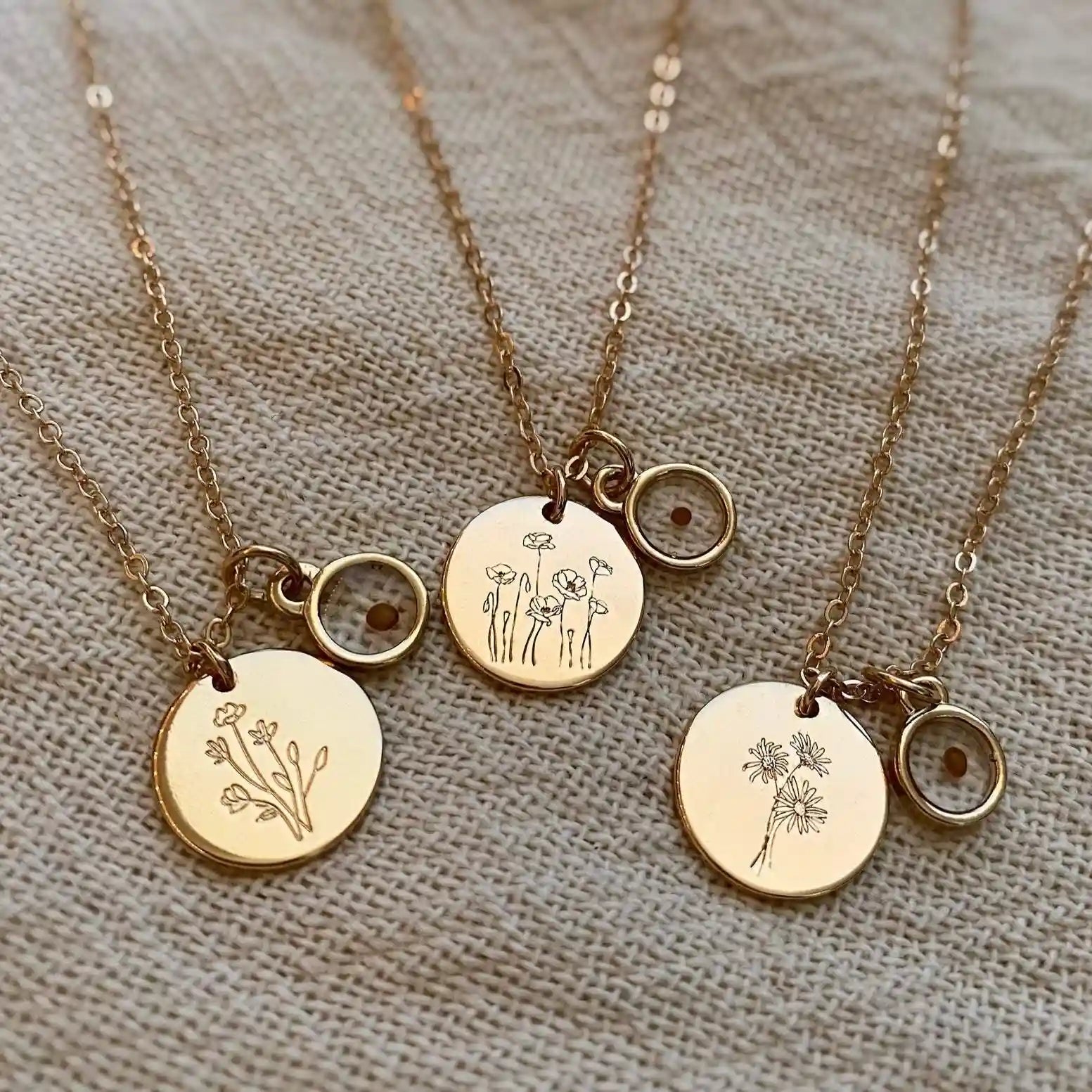 Poppy Necklace with Mustard Seed - WonderingCloth