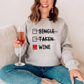 In A Relationship With Wine Sweatshirt - WonderingCloth