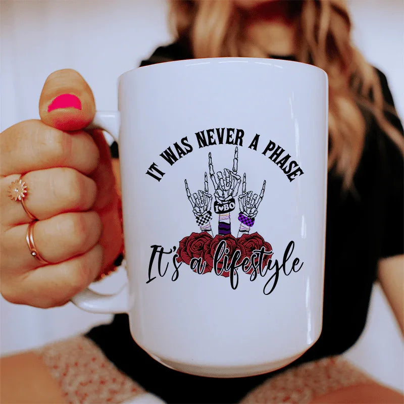 It Was Never A Phase Emo Ceramic Mug 15 oz - WonderingCloth