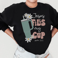 Jesus Fills My Cup Psalm Sweatshirt - WonderingCloth