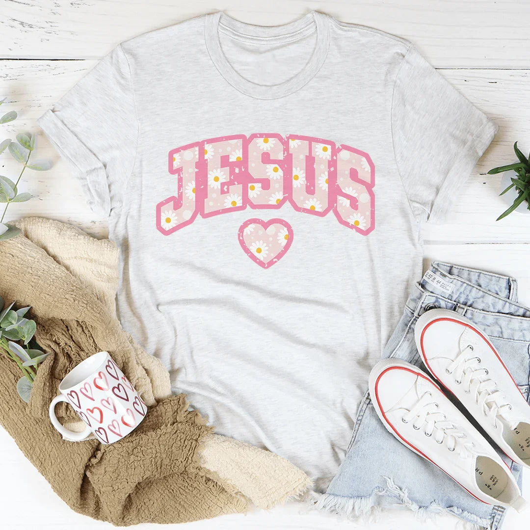 Jesus Floral Tee - WonderingCloth