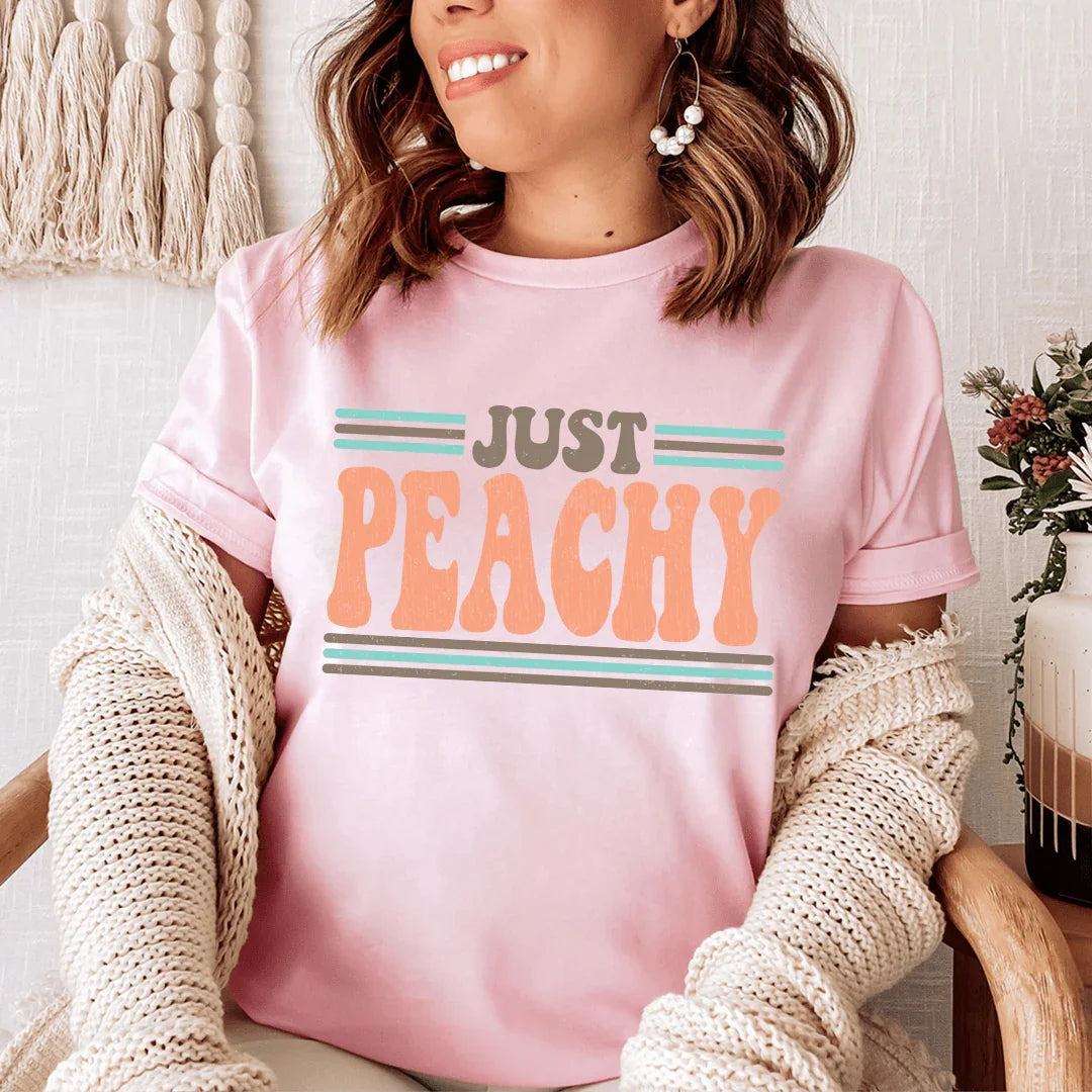 Just Peachy Tee - WonderingCloth