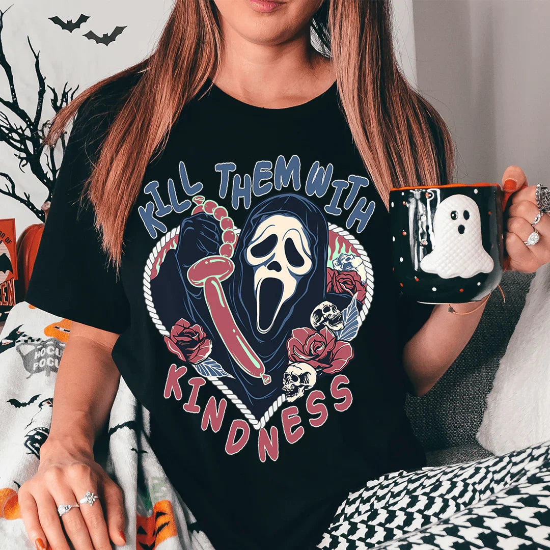 Kill Them With Kindness Halloween Tee - WonderingCloth