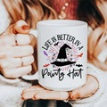 Life Is Better In A Pointy Hat Ceramic Mug 15 oz - WonderingCloth