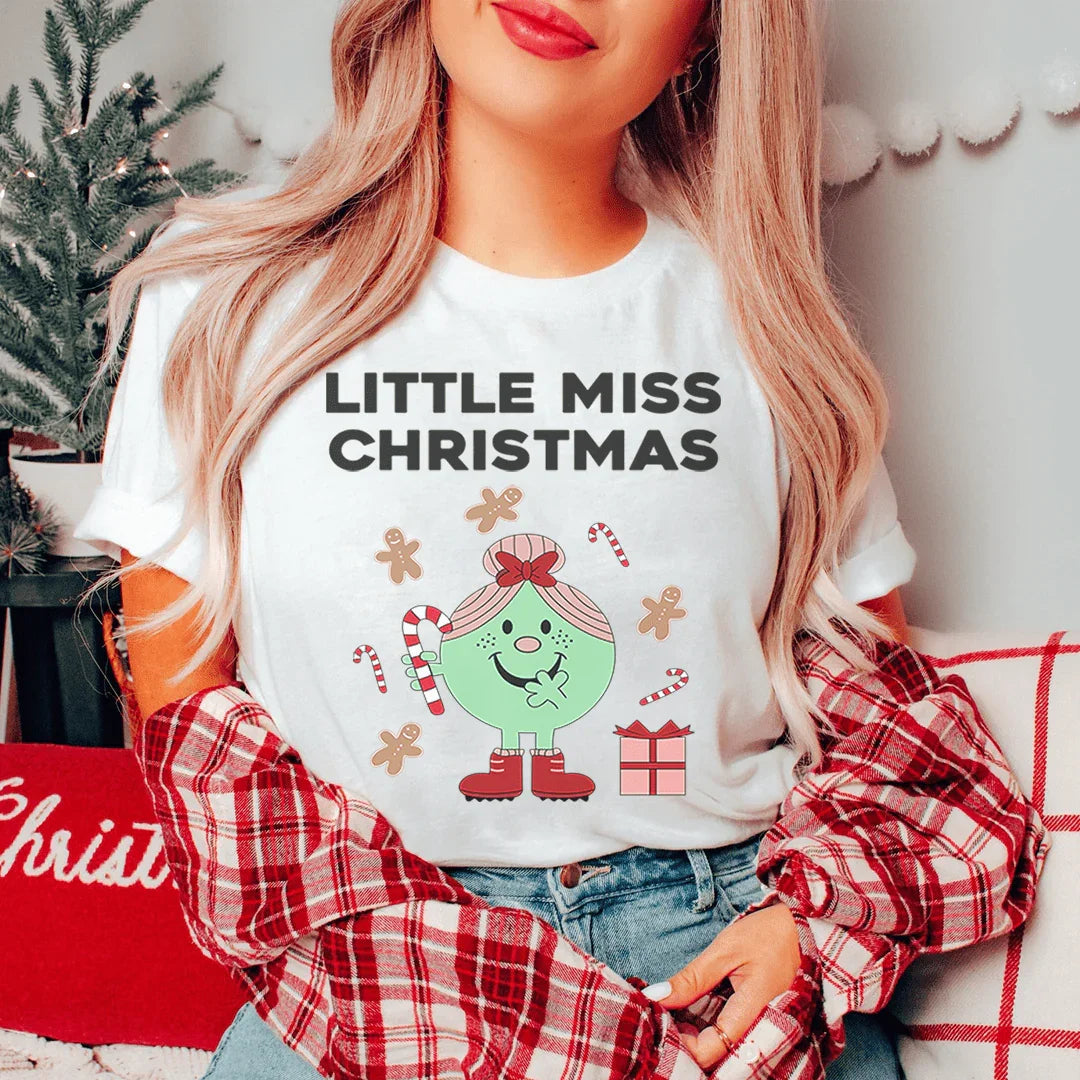 Little Miss Christmas Tee - WonderingCloth
