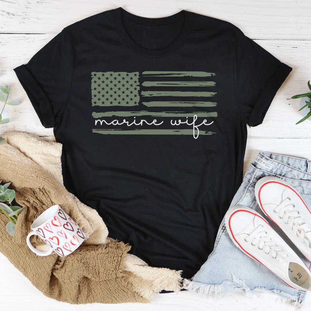 Marine Wife Tee - WonderingCloth