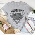 Mornings Are Bull Tee - WonderingCloth