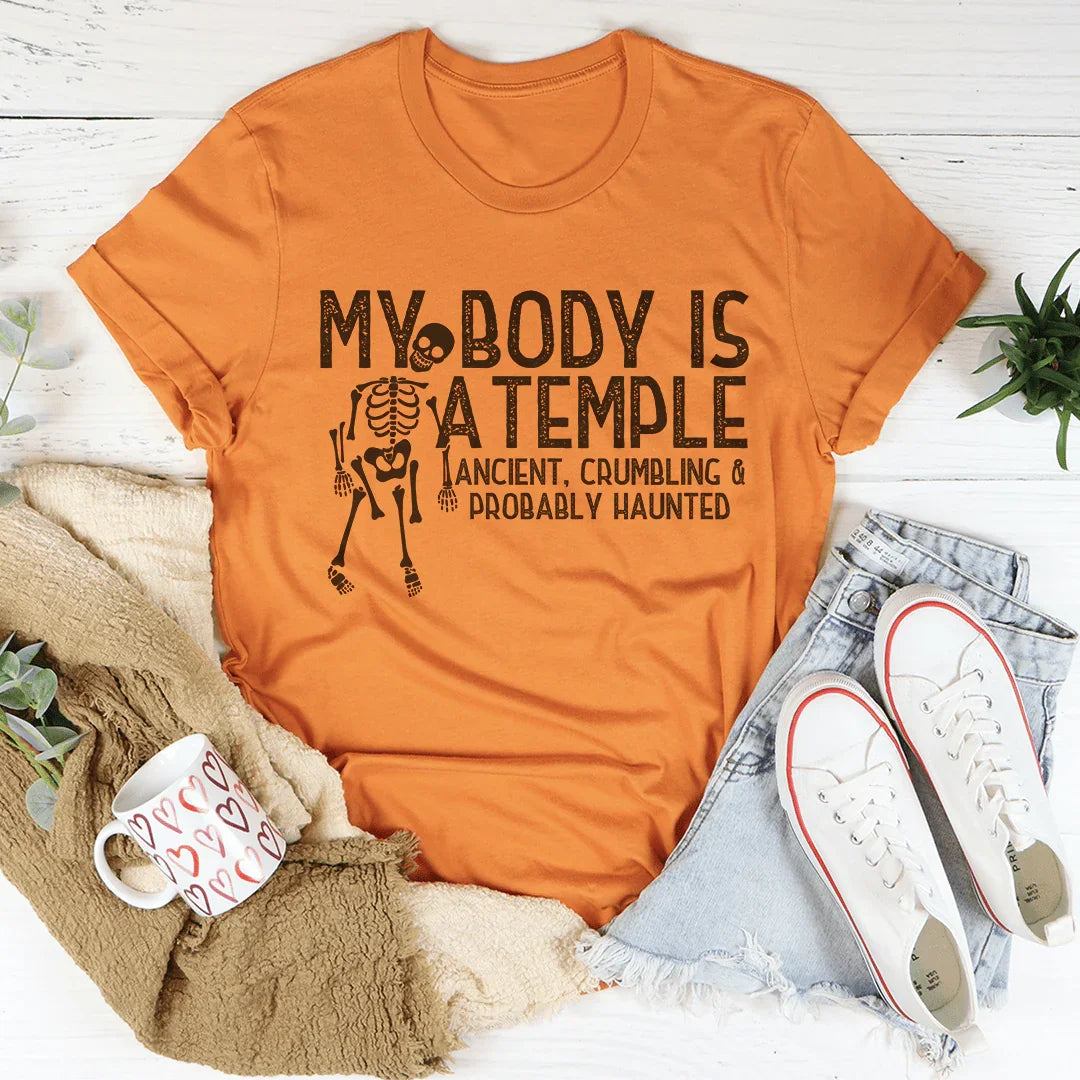 My Body Is A Temple Halloween Tee - WonderingCloth