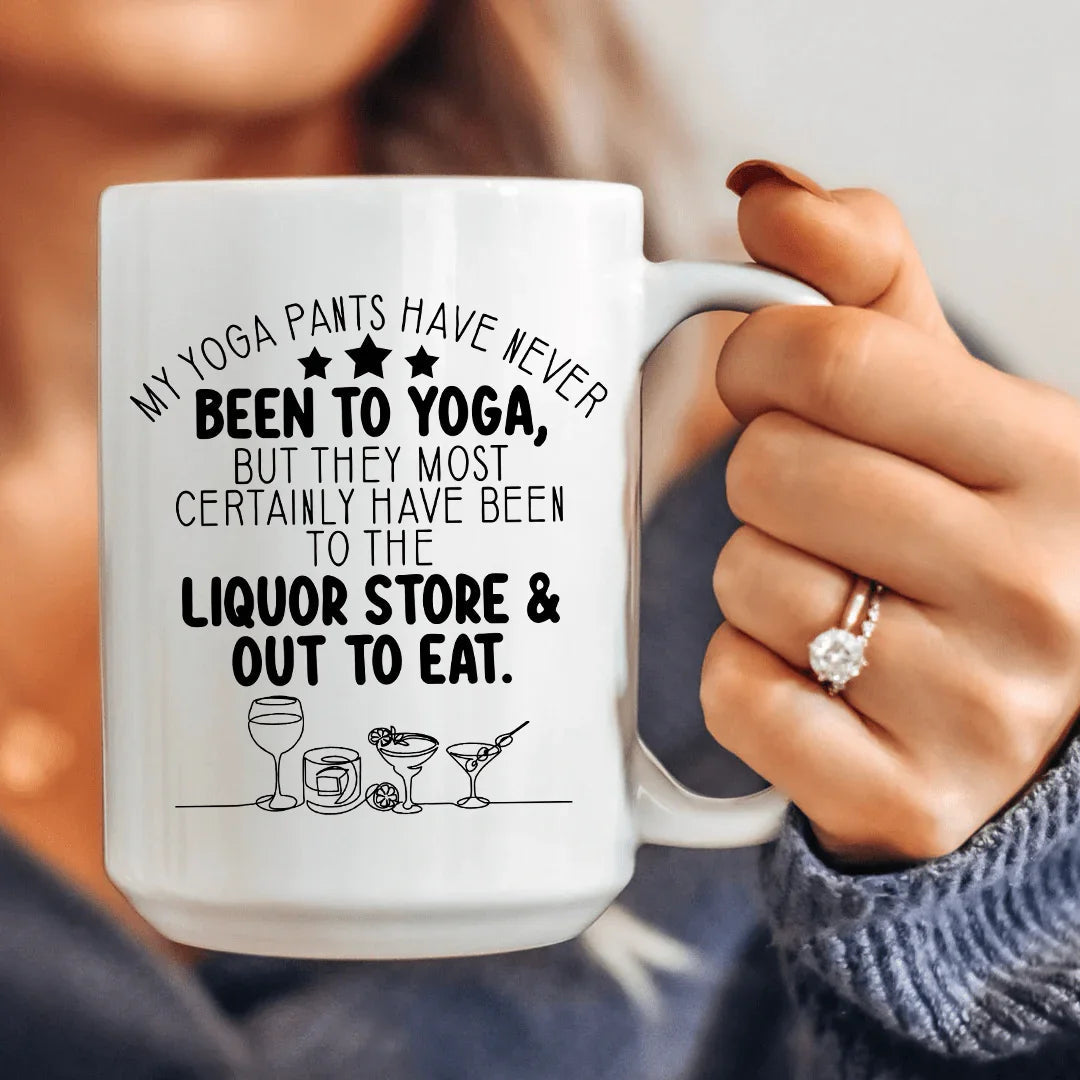 My Yoga Pants Ceramic Mug 15 oz - WonderingCloth