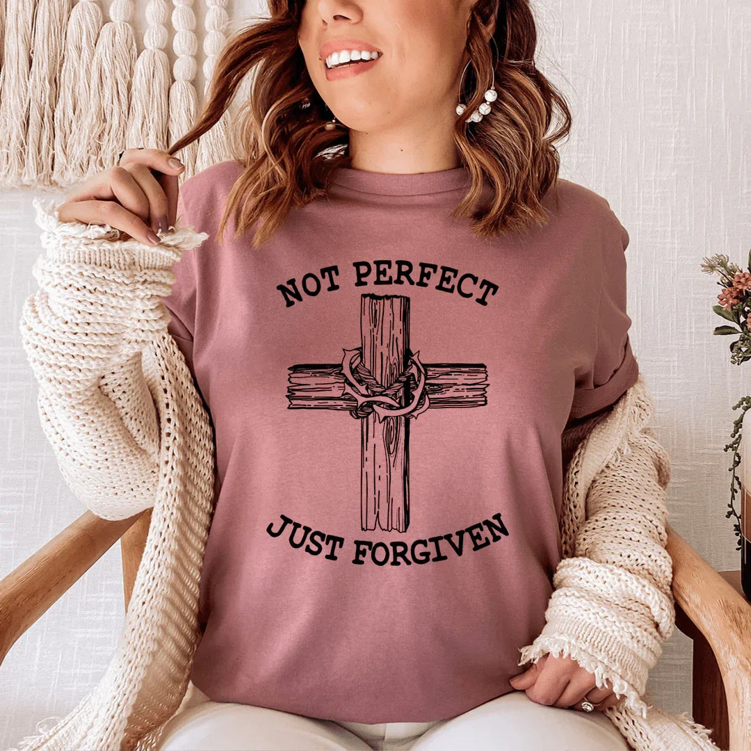 Not Perfect Just Forgiven Tee - WonderingCloth