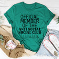 Official Member Of The Anti Social Club Christmas Tee - WonderingCloth