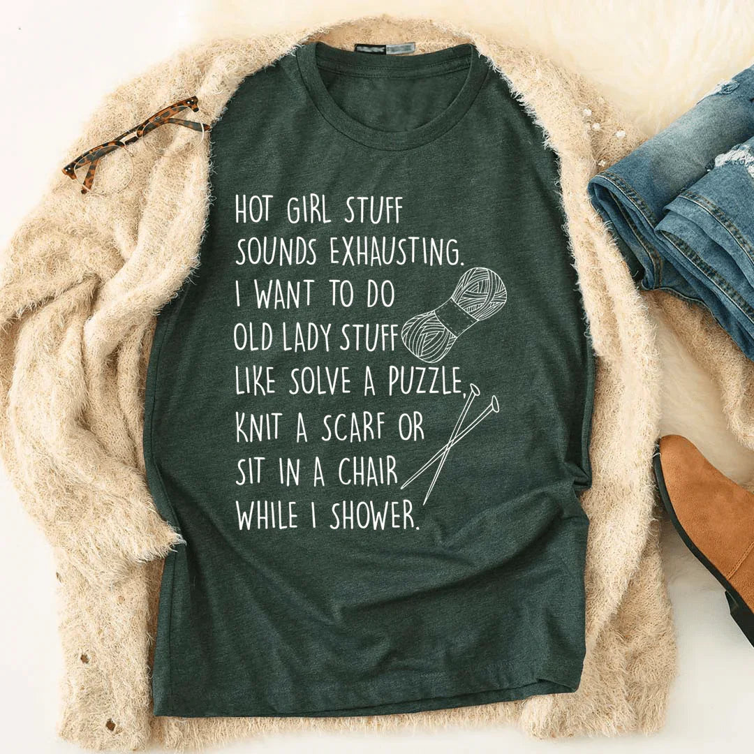 Old Lady Stuff Tee - WonderingCloth