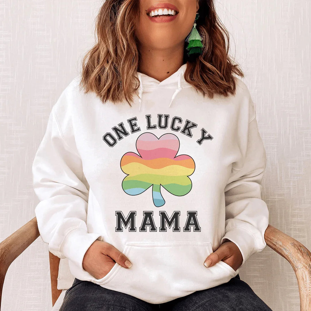 One Lucky Mama Hoodie - WonderingCloth