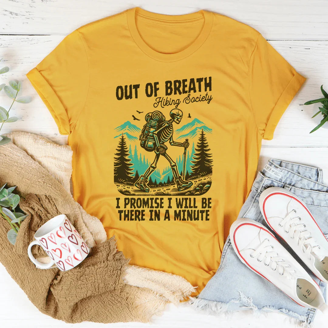 Out Of Breath Hiking Society Tee - WonderingCloth