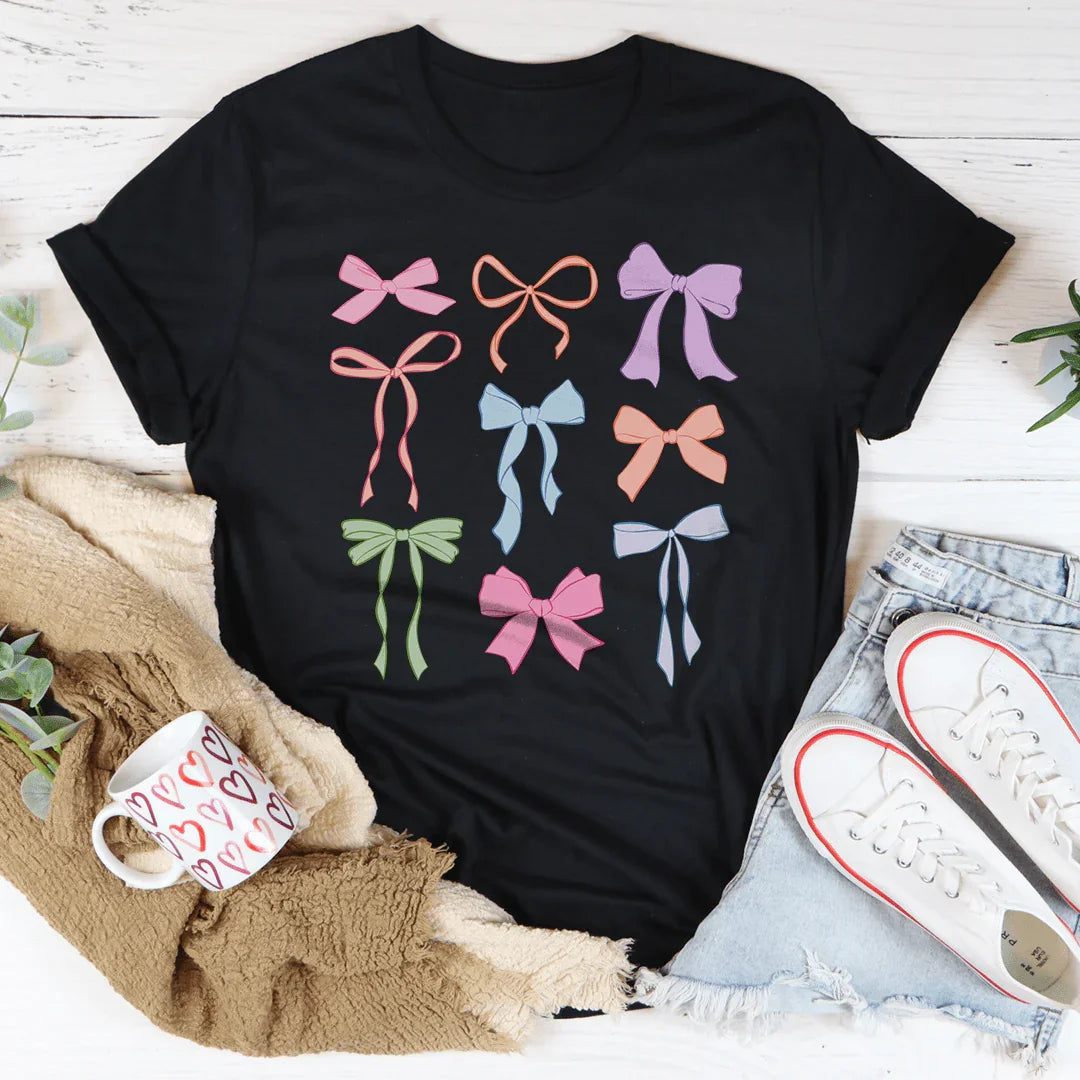 Pastel Bows Tee - WonderingCloth
